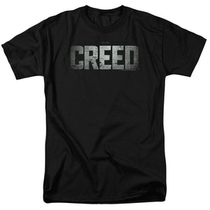 AN OFFCIALLY LICENSED CREED LOGO MEN'S REGULAR FIT T-SHIRT BLACK