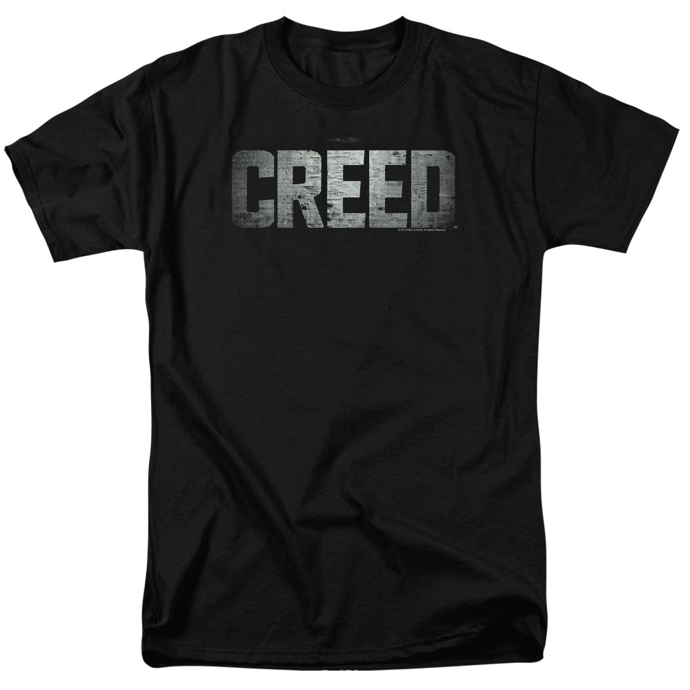 AN OFFCIALLY LICENSED CREED LOGO MEN'S REGULAR FIT T-SHIRT BLACK