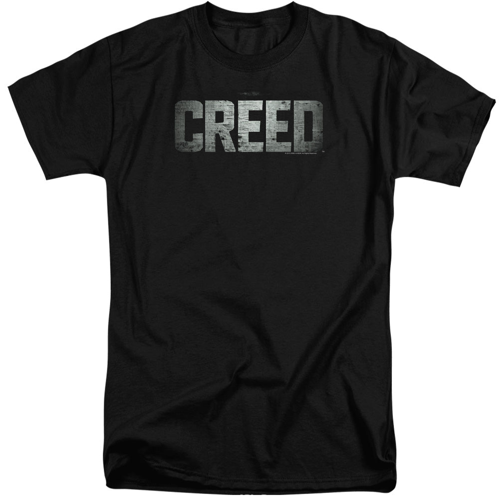 AN OFFCIALLY LICENSED CREED LOGO MEN'S TALL FIT T-SHIRT BLACK