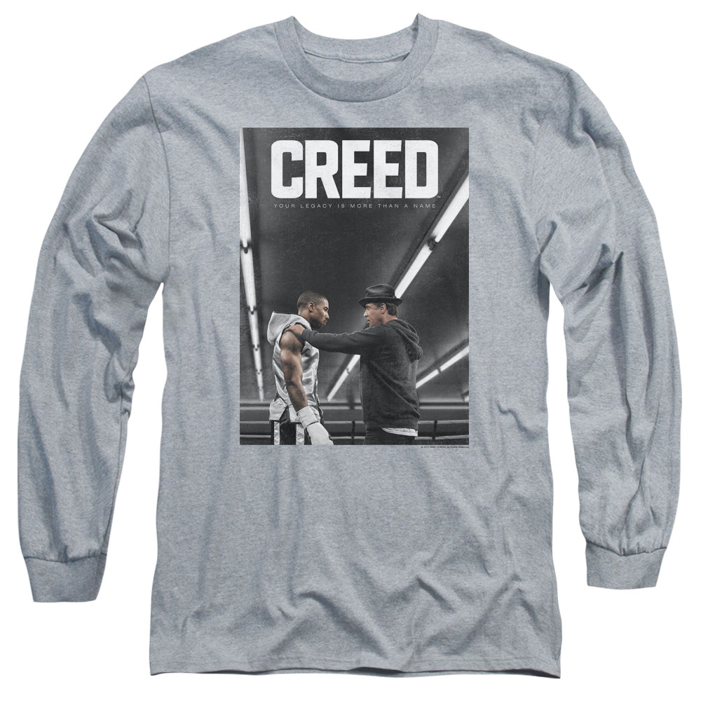 AN OFFCIALLY LICENSED CREED POSTER MEN'S LONG SLEEVE T-SHIRT ATHLETIC HEATHER