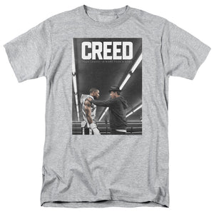 AN OFFCIALLY LICENSED CREED POSTER MEN'S REGULAR FIT T-SHIRT ATHLETIC HEATHER