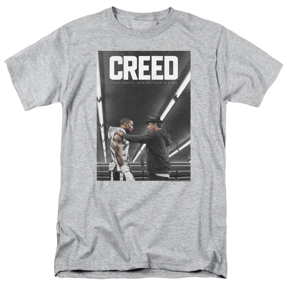 AN OFFCIALLY LICENSED CREED POSTER MEN'S REGULAR FIT T-SHIRT ATHLETIC HEATHER