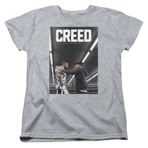 AN OFFCIALLY LICENSED CREED POSTER WOMEN'S REGULAR FIT T-SHIRT ATHLETIC HEATHER
