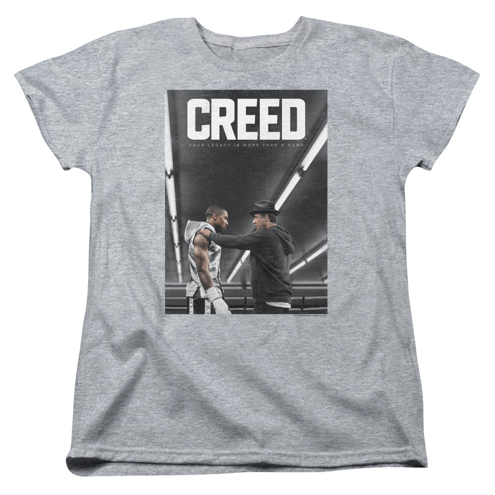 AN OFFCIALLY LICENSED CREED POSTER WOMEN'S REGULAR FIT T-SHIRT ATHLETIC HEATHER