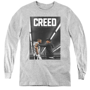 AN OFFCIALLY LICENSED CREED POSTER YOUTH LONG SLEEVE T-SHIRT ATHLETIC HEATHER