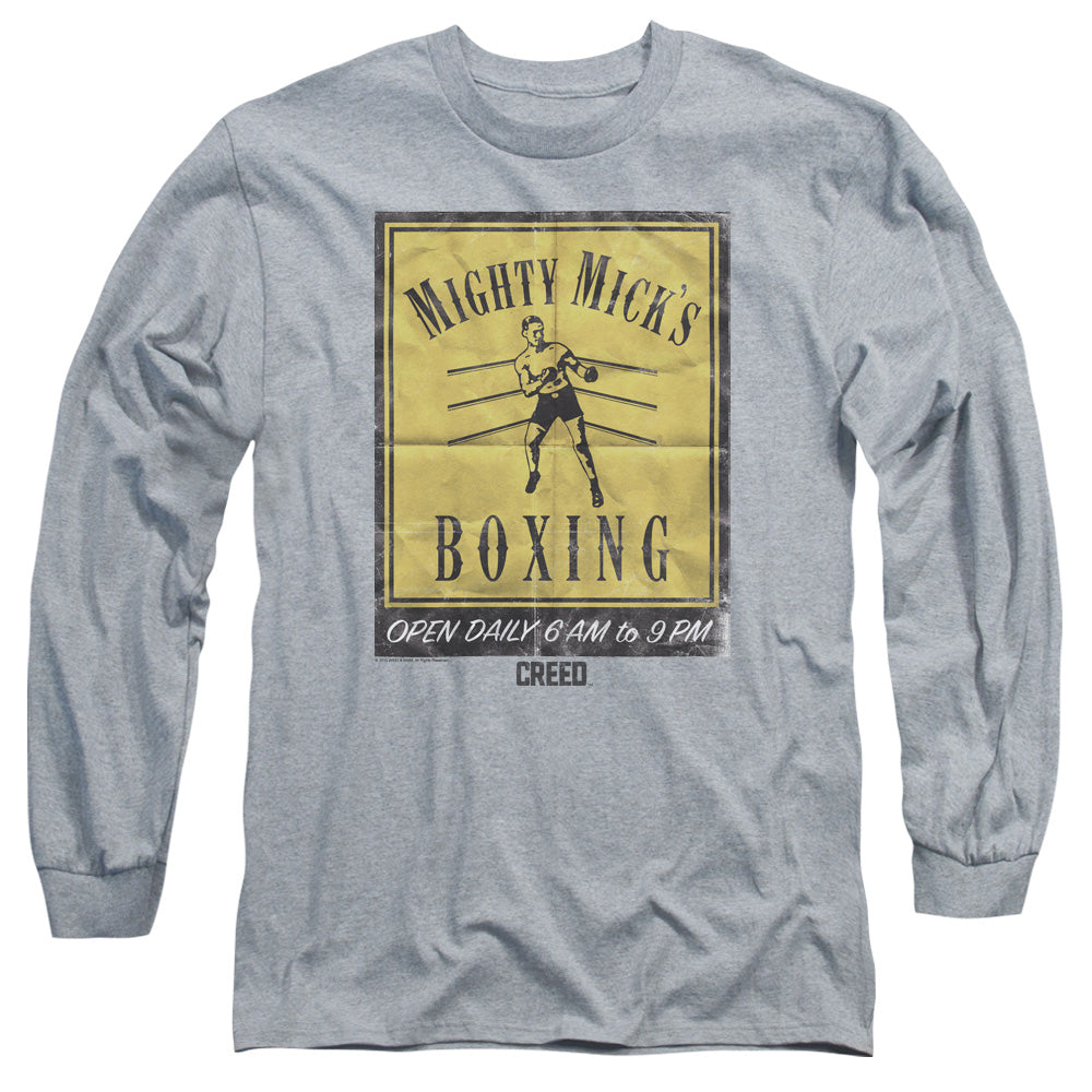 AN OFFCIALLY LICENSED CREED MICKS POSTER MEN'S LONG SLEEVE T-SHIRT ATHLETIC HEATHER