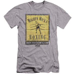 AN OFFCIALLY LICENSED CREED MICKS POSTER MEN'S PREMIUM SLIM FIT T-SHIRT ATHLETIC HEATHER