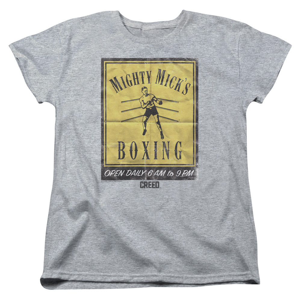 AN OFFCIALLY LICENSED CREED MICKS POSTER WOMEN'S REGULAR FIT T-SHIRT ATHLETIC HEATHER