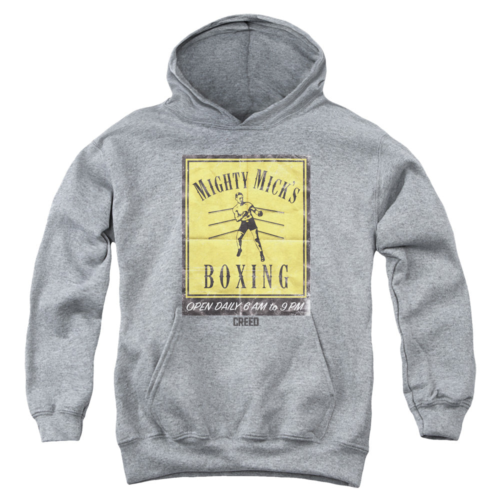 AN OFFCIALLY LICENSED CREED MICKS POSTER YOUTH HOODIE ATHLETIC HEATHER