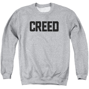 AN OFFCIALLY LICENSED CREED CRACKED LOGO ADULT UNISEX CREWNECK SWEATSHIRT ATHLETIC HEATHER