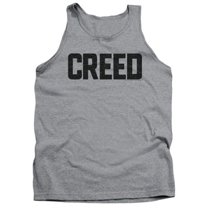 AN OFFCIALLY LICENSED CREED CRACKED LOGO ADULT UNISEX TANK TOP ATHLETIC HEATHER
