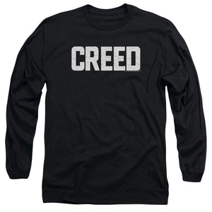 AN OFFCIALLY LICENSED CREED CRACKED LOGO MEN'S LONG SLEEVE T-SHIRT BLACK