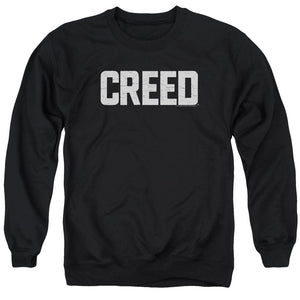 AN OFFCIALLY LICENSED CREED CRACKED LOGO ADULT UNISEX CREWNECK SWEATSHIRT BLACK