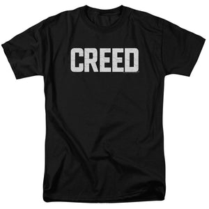 AN OFFCIALLY LICENSED CREED CRACKED LOGO MEN'S REGULAR FIT T-SHIRT BLACK