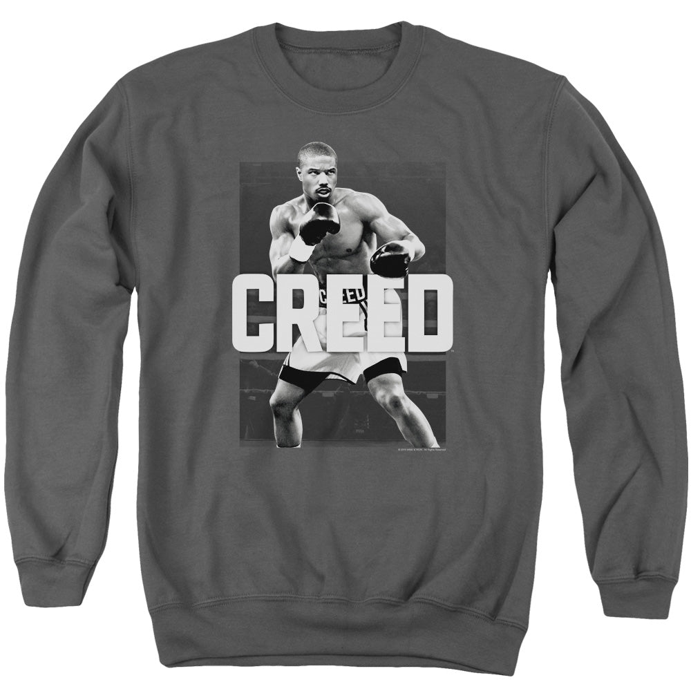AN OFFCIALLY LICENSED CREED FINAL ROUND ADULT UNISEX CREWNECK SWEATSHIRT CHARCOAL