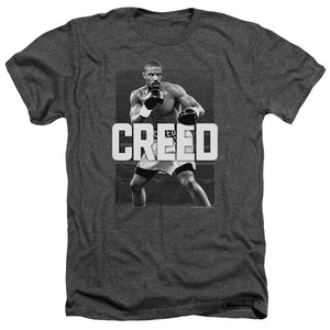 AN OFFCIALLY LICENSED CREED FINAL ROUND MEN'S HEATHER T-SHIRT CHARCOAL