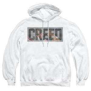 AN OFFCIALLY LICENSED CREED PEP TALK ADULT UNISEX PULLOVER HOODIE WHITE