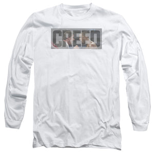AN OFFCIALLY LICENSED CREED PEP TALK MEN'S LONG SLEEVE T-SHIRT WHITE