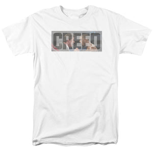 AN OFFCIALLY LICENSED CREED PEP TALK MEN'S REGULAR FIT T-SHIRT WHITE