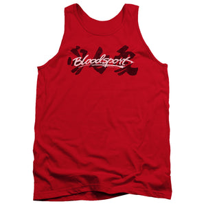 AN OFFCIALLY LICENSED BLOODSPORT KANJI ADULT UNISEX TANK TOP RED