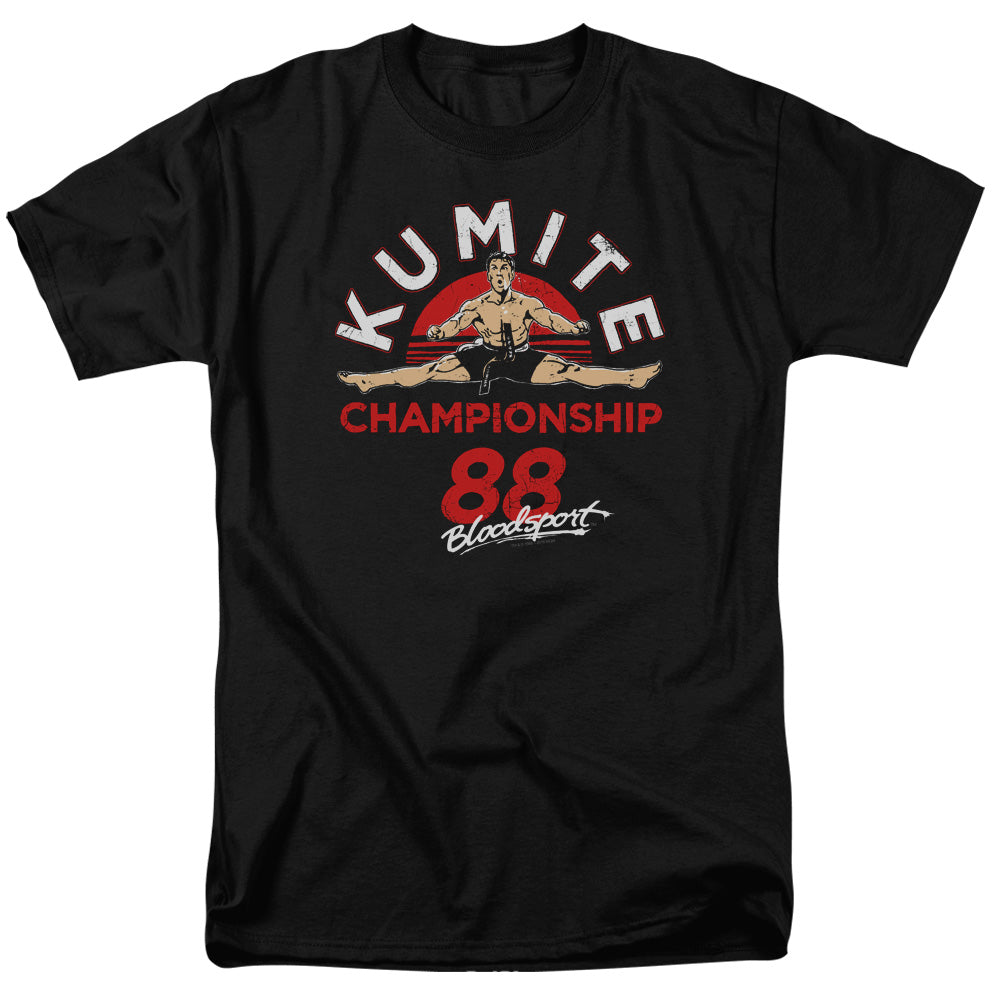AN OFFCIALLY LICENSED BLOODSPORT CHAMPIONSHIP 88 MEN'S REGULAR FIT T-SHIRT BLACK