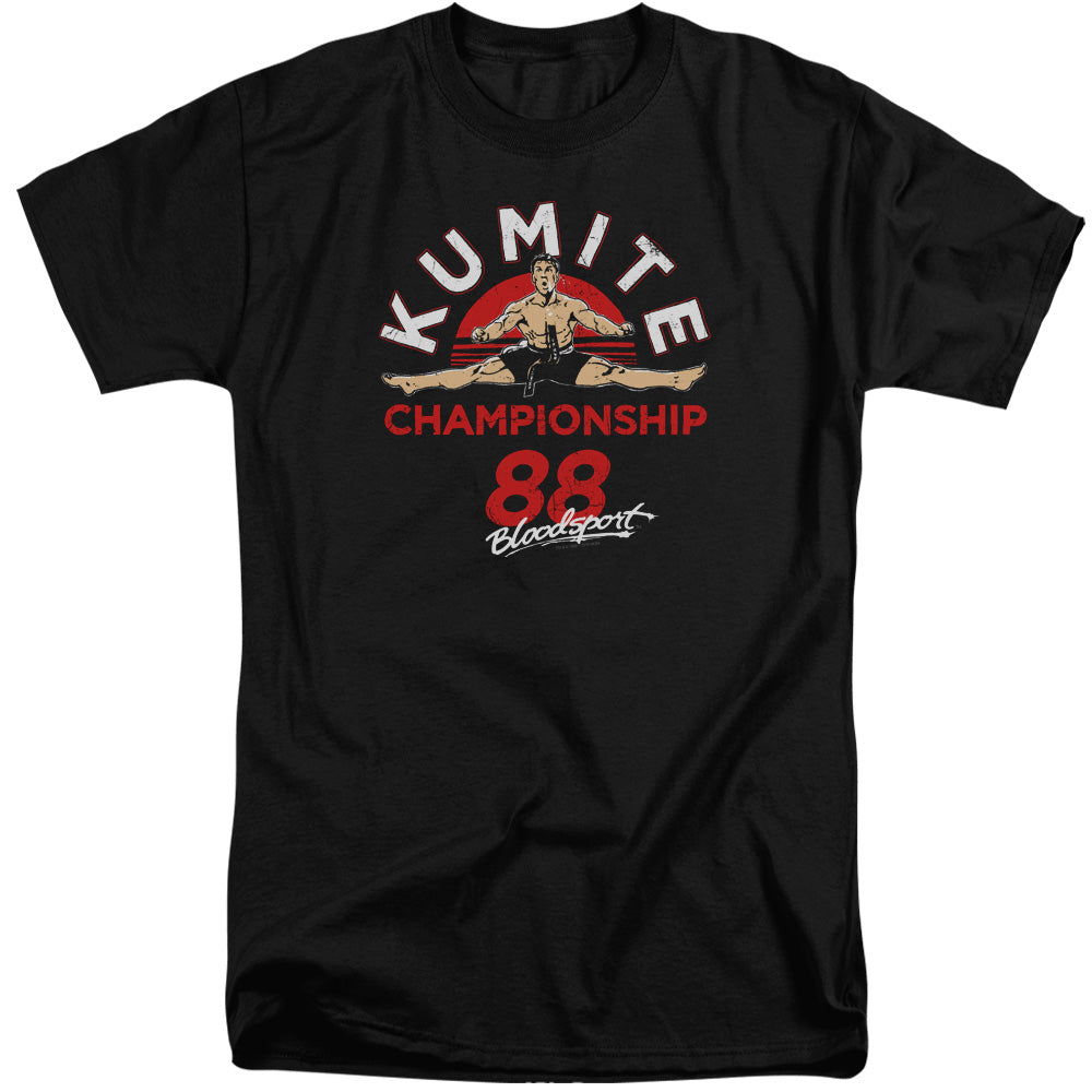 AN OFFCIALLY LICENSED BLOODSPORT CHAMPIONSHIP 88 MEN'S TALL FIT T-SHIRT BLACK