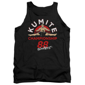 AN OFFCIALLY LICENSED BLOODSPORT CHAMPIONSHIP 88 ADULT UNISEX TANK TOP BLACK