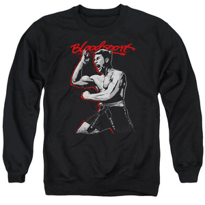 AN OFFCIALLY LICENSED BLOODSPORT LOUD MOUTH ADULT UNISEX CREWNECK SWEATSHIRT BLACK