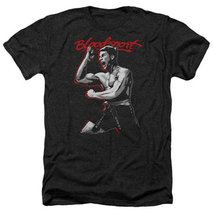 AN OFFCIALLY LICENSED BLOODSPORT LOUD MOUTH MEN'S HEATHER T-SHIRT CHARCOAL