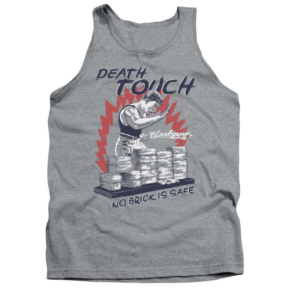 AN OFFCIALLY LICENSED BLOODSPORT DEATH TOUCH ADULT UNISEX TANK TOP ATHLETIC HEATHER