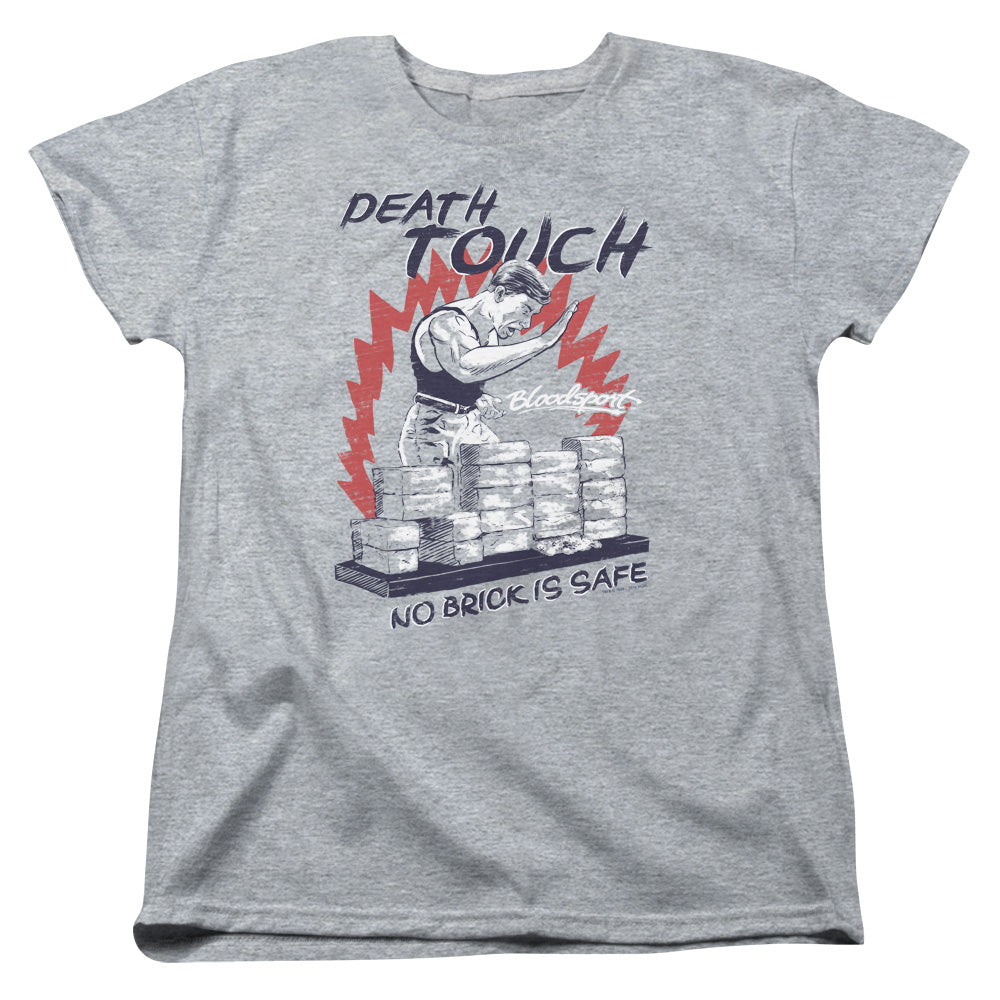 AN OFFCIALLY LICENSED BLOODSPORT DEATH TOUCH WOMEN'S REGULAR FIT T-SHIRT ATHLETIC HEATHER