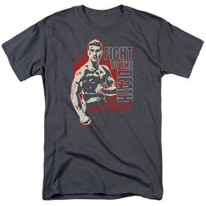 AN OFFCIALLY LICENSED BLOODSPORT TO THE DEATH MEN'S REGULAR FIT T-SHIRT CHARCOAL