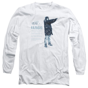 AN OFFCIALLY LICENSED FARGO THIS IS A TRUE STORY MEN'S LONG SLEEVE T-SHIRT WHITE