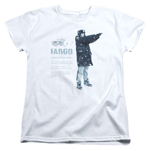 AN OFFCIALLY LICENSED FARGO THIS IS A TRUE STORY WOMEN'S REGULAR FIT T-SHIRT WHITE