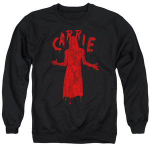 AN OFFCIALLY LICENSED CARRIE SILHOUETTE ADULT UNISEX CREWNECK SWEATSHIRT BLACK