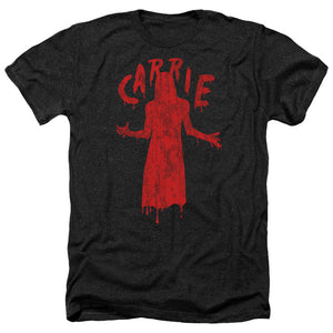 AN OFFCIALLY LICENSED CARRIE SILHOUETTE MEN'S HEATHER T-SHIRT CHARCOAL