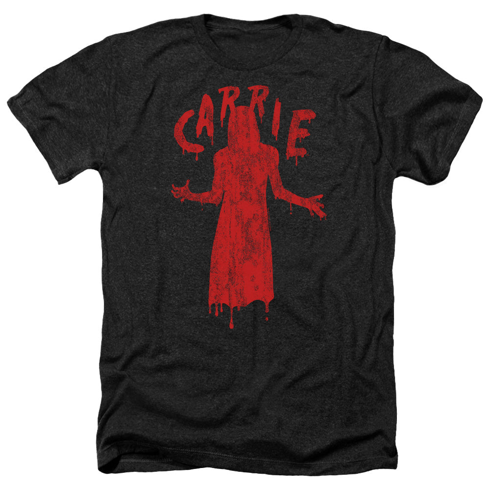 AN OFFCIALLY LICENSED CARRIE SILHOUETTE MEN'S HEATHER T-SHIRT CHARCOAL