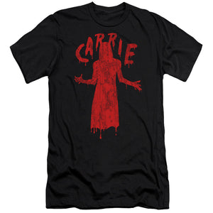 AN OFFCIALLY LICENSED CARRIE SILHOUETTE MEN'S PREMIUM SLIM FIT T-SHIRT BLACK