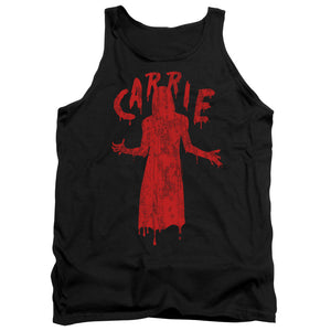 AN OFFCIALLY LICENSED CARRIE SILHOUETTE ADULT UNISEX TANK TOP BLACK