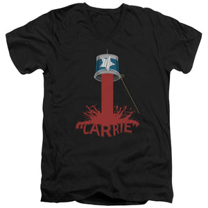 AN OFFCIALLY LICENSED CARRIE BUCKET OF BLOOD MEN'S V-NECK T-SHIRT BLACK
