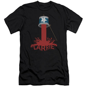 AN OFFCIALLY LICENSED CARRIE BUCKET OF BLOOD MEN'S PREMIUM SLIM FIT T-SHIRT BLACK