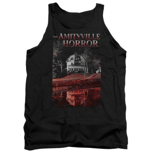 AN OFFCIALLY LICENSED AMITYVILLE HORROR COLD BLOOD ADULT UNISEX TANK TOP BLACK