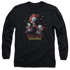 AN OFFCIALLY LICENSED KILLER KLOWNS FROM OUTER SPACE KILLER KLOWNS MEN'S LONG SLEEVE T-SHIRT BLACK