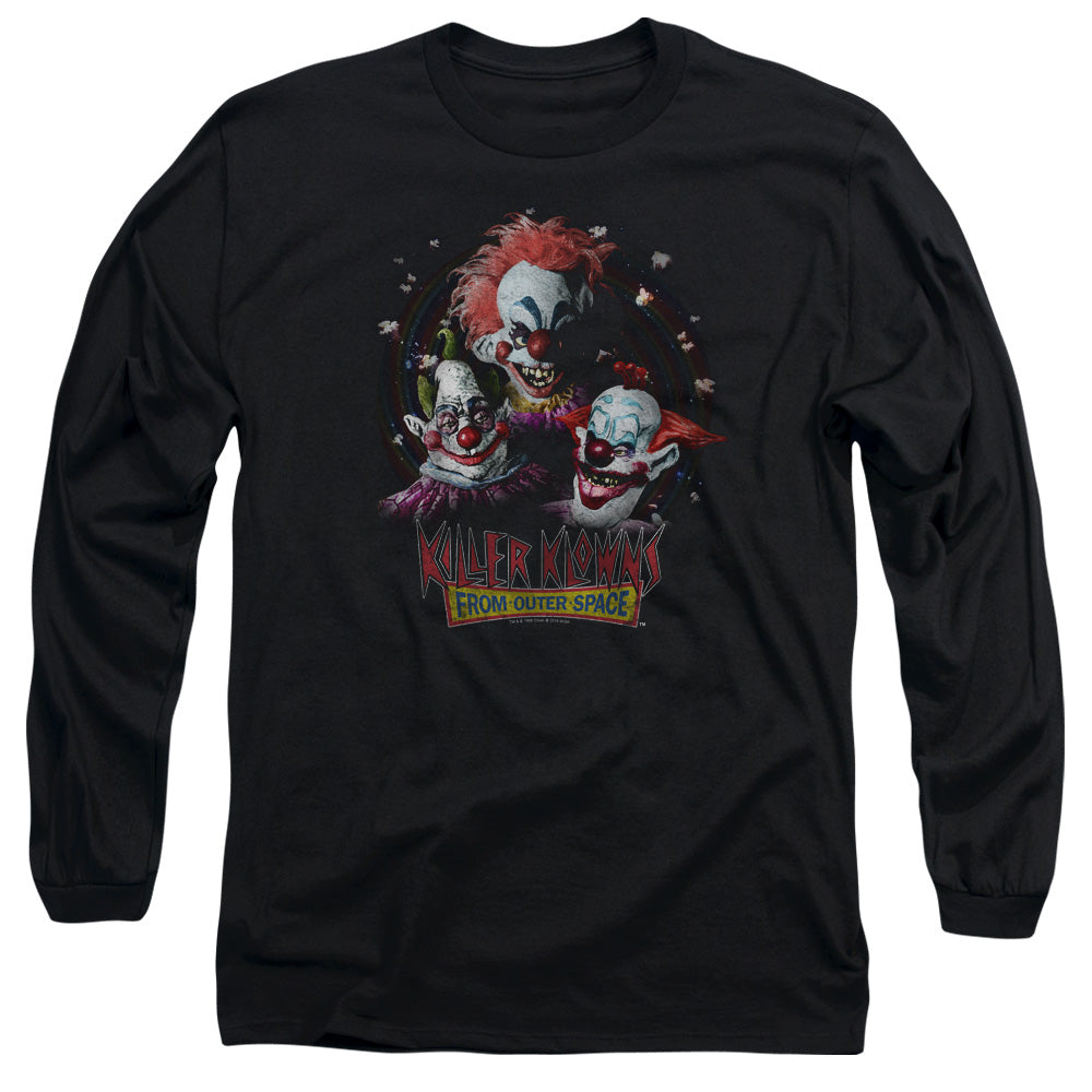AN OFFCIALLY LICENSED KILLER KLOWNS FROM OUTER SPACE KILLER KLOWNS MEN'S LONG SLEEVE T-SHIRT BLACK