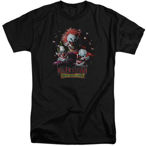 AN OFFCIALLY LICENSED KILLER KLOWNS FROM OUTER SPACE KILLER KLOWNS MEN'S TALL FIT T-SHIRT BLACK