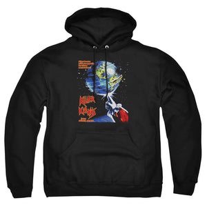 AN OFFCIALLY LICENSED KILLER KLOWNS FROM OUTER SPACE INVADERS ADULT UNISEX PULLOVER HOODIE BLACK