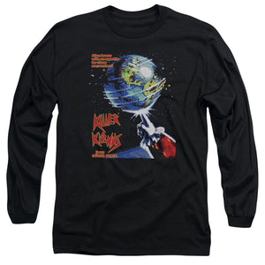 AN OFFCIALLY LICENSED KILLER KLOWNS FROM OUTER SPACE INVADERS MEN'S LONG SLEEVE T-SHIRT BLACK