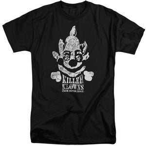 AN OFFCIALLY LICENSED KILLER KLOWNS FROM OUTER SPACE KREEPY MEN'S TALL FIT T-SHIRT BLACK