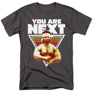 AN OFFCIALLY LICENSED BLOODSPORT YOU ARE NEXT MEN'S REGULAR FIT T-SHIRT CHARCOAL