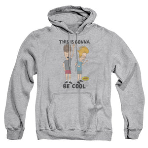 AN OFFCIALLY LICENSED BEAVIS AND BUTTHEAD GONNA BE COOL ADULT UNISEX PULLOVER HOODIE ATHLETIC HEATHER